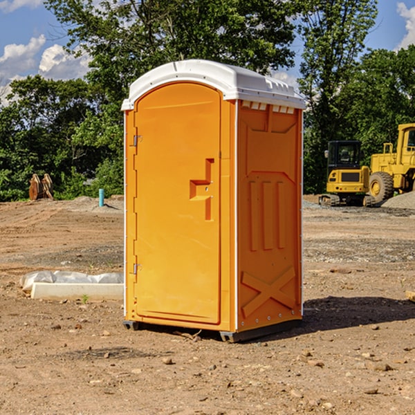 how often are the porta potties cleaned and serviced during a rental period in Tolna North Dakota